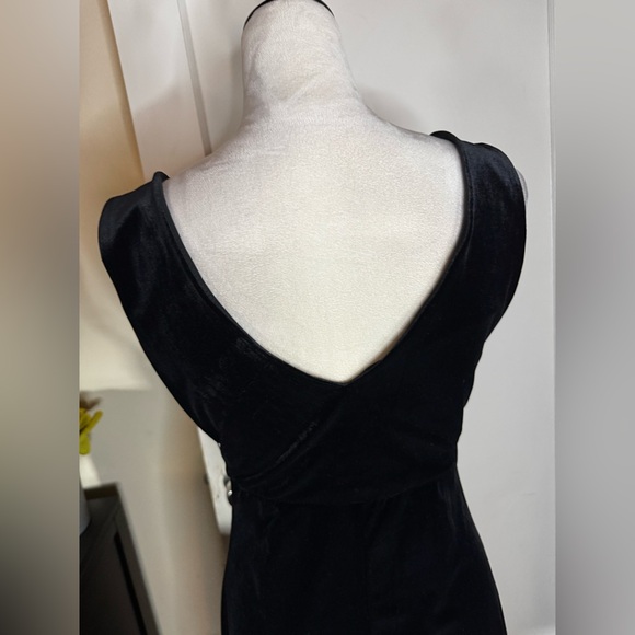 Vintage 90’s y2k Scarlett Nite Velvet Cocktail Dress Plunging Neck gilmore girls - Picture 6 of 9